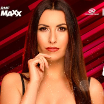 Baner promujący wydarzenie. Nazwa wydarzenia i zdjęcie artystki.