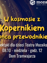 Baner promujący wydarzenie. Nazwa wydarzenia i data. Wizerunek kopernika.