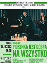 Baner promujący wydarzenie. Nazwa wydarzenia i zdjęcie artystów.