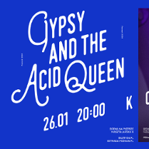 Baner promujący wydarzenie. Nazwa wydarzenia i zdjęcie artysty.