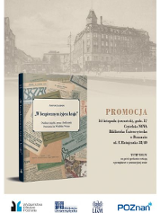 Baner promujący wydarzenie. Nazwa wydarzenia i data. Zdjęcie okładki książki.