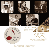 Baner promujący wydarzenie. Nazwa wydarzenia i zdjęcie artystów.