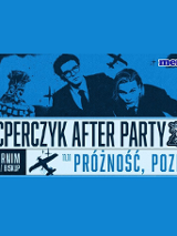 Zdjęcie przerobione na rysunek Maćka i Pawła Kacperczyka. Poniżej informacje o miejscu i terminie wydarzenia oraz rysunek samolotu.