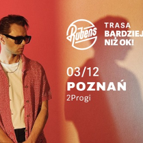 Baner promujący wydarzenie. Nazwa wydarzenia i zdjęcie artysty.