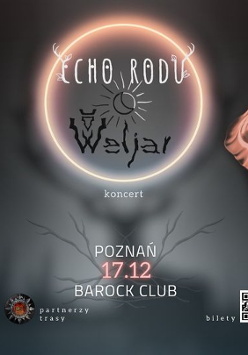 Baner promujący wydarzenie. Nazwa wydarzenia i zdjęcie artystów.