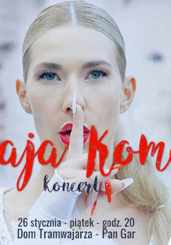 Baner promujący wydarzenie. Nazwa wydarzenia, data i zdjęcie Artystki.