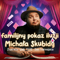 Baner promujący wydarzenie. Nazwa wydarzenia i zdjęcie artysty.