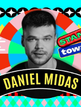 Baner promujący wydarzenie. Nazwa wydarzenia i zdjęcie artysty.