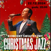 Baner promujący wydarzenie. Nazwa wydarzenia i zdjęcie artysty.