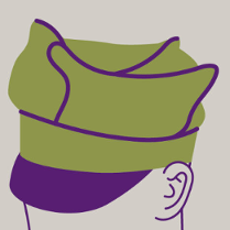 Baner promujący wydarzenie. Nazwa wydarzenia. Dodatkowo na szarym tle rysunek zielono fioletowej rogatywki na czubku głowy.