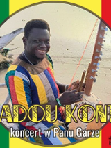 Baner promujący wydarzenie. Nazwa wydarzenia i zdjęcie artysty.