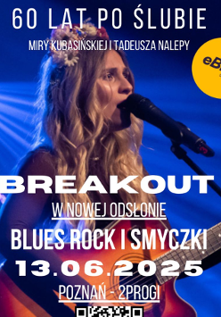 Baner promujący wydarzenie. Nazwa wydarzenia, data i zdjęcie Artystki.