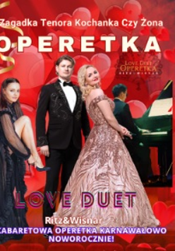 Baner promujący wydarzenie. Nazwa wydarzenia i zdjęcie artystów.