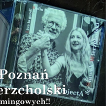 Baner promujący wydarzenie. Okładka płyty ze zdjęciami artystów.