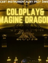 Baner promujący wydarzenie. Nazwa wydarzenia. W tle fortepian i świece.