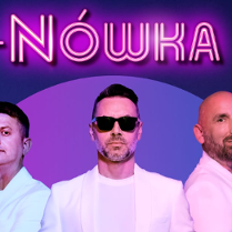 Baner promujący wydarzenie. Nazwa wydarzenia i zdjęcie artystów.