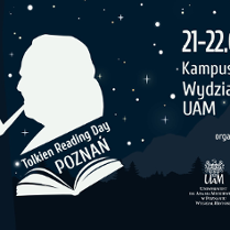Baner promujący wydarzenie. Nazwa wydarzenia i data. Grafika negatywu głowy pisarza z fajką i otwarta książka poniżej.