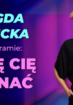 Baner promujący wydarzenie. Nazwa wydarzenia i zdjęcie artystki.