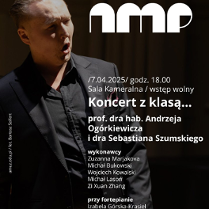 Baner promujący wydarzenie. Nazwa wydarzenia, data i zdjęcie Artysty.