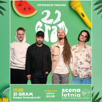 Baner promujący wydarzenie. Nazwa wydarzenia, data i zdjęcie Artystów.