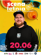 Baner promujący wydarzenie. Nazwa wydarzenia, data i zdjęcie Artysty.