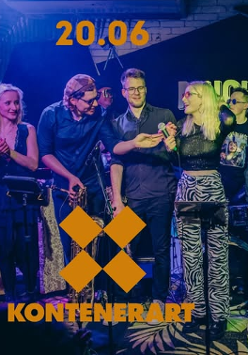 Baner promujący wydarzenie. Nazwa wydarzenia, data i zdjęcie Artystów.