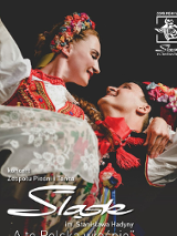 Baner promujący wydarzenie. Nazwa wydarzenia i zdjęcie pary artystów.