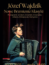 Baner promujący wydarzenie. Nazwa wydarzenia, data i zdjęcie Artysty.