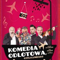 Baner z nazwą wydarzenia. Zdjęcie osób artystycznych.