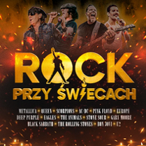 Baner z nazwą wydarzenia. Zdjęcie osób artystycznych.