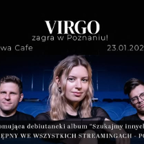 Baner promujący wydarzenie. Nazwa wydarzeania i zdjęcie osób artystycznych.