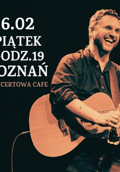 Baner promujący wydarzenie. Nazwa wydarzeania i zdjęcie osoby artystycznej.