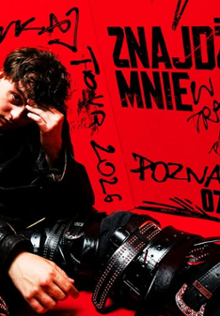 Baner promujący wydarzenie. Nazwa wydarzeania i zdjęcie osoby artystycznej.