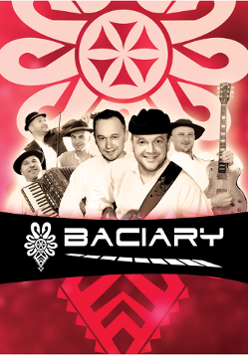 Baner promujący wydarzenie. Nazwa wydarzeania i zdjęcie osób artystycznych.