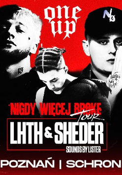 Baner promujący wydarzenie. Nazwa wydarzeania i zdjęcie osób artystycznych.