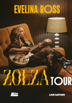 Baner promujący wydarzenie. Nazwa wydarzeania i zdjęcie osoby artystycznej.