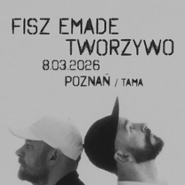 Baner promujący wydarzenie. Nazwa wydarzeania i zdjęcie osób artystycznych.
