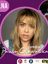 Baner promujący wydarzenie. Nazwa wydarzeania i zdjęcie osoby artystycznej.