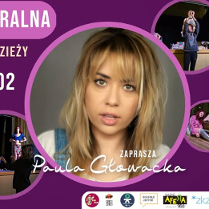 Baner promujący wydarzenie. Nazwa wydarzeania i zdjęcie osoby artystycznej.