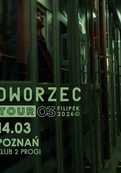 Baner promujący wydarzenie. Nazwa wydarzeania i zdjęcie osoby artystycznej.