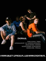 Baner promujący wydarzenie. Nazwa wydarzeania i zdjęcie osób artystycznych.