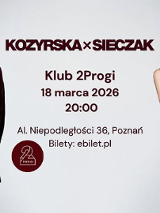 Baner promujący wydarzenie. Nazwa wydarzeania i zdjęcie osób artystycznych.