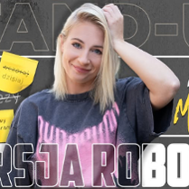 Baner promujący wydarzenie. Nazwa wydarzeania i zdjęcie osoby artystycznej.