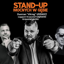 Baner promujący wydarzenie. Nazwa wydarzeania i zdjęcie osób artystycznych.