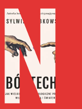 Na czerwonym tle tytuł spotkania oraz w górnym prawym rogu logo Teatru. Z lewej strony duża litera "N".