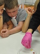 dzieci w laboratorium