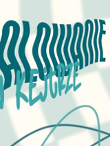 Plakat promujący spotkanie Falowanie w Kejtrze - falujący napis.