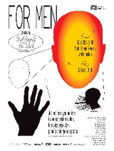 Ilustracja przedstawiająca dłonie, kontury twarzy i abstrakcyjne elementy w czerni i czerwieni.