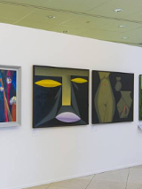 Fragment ekspozycji: M. Bogusz, Koncert Bacha w kościele św. Tomasza w Lipsku, 1956, fot. S. Obst