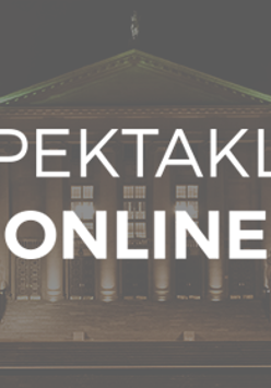 Na grafice napis spektakle online.